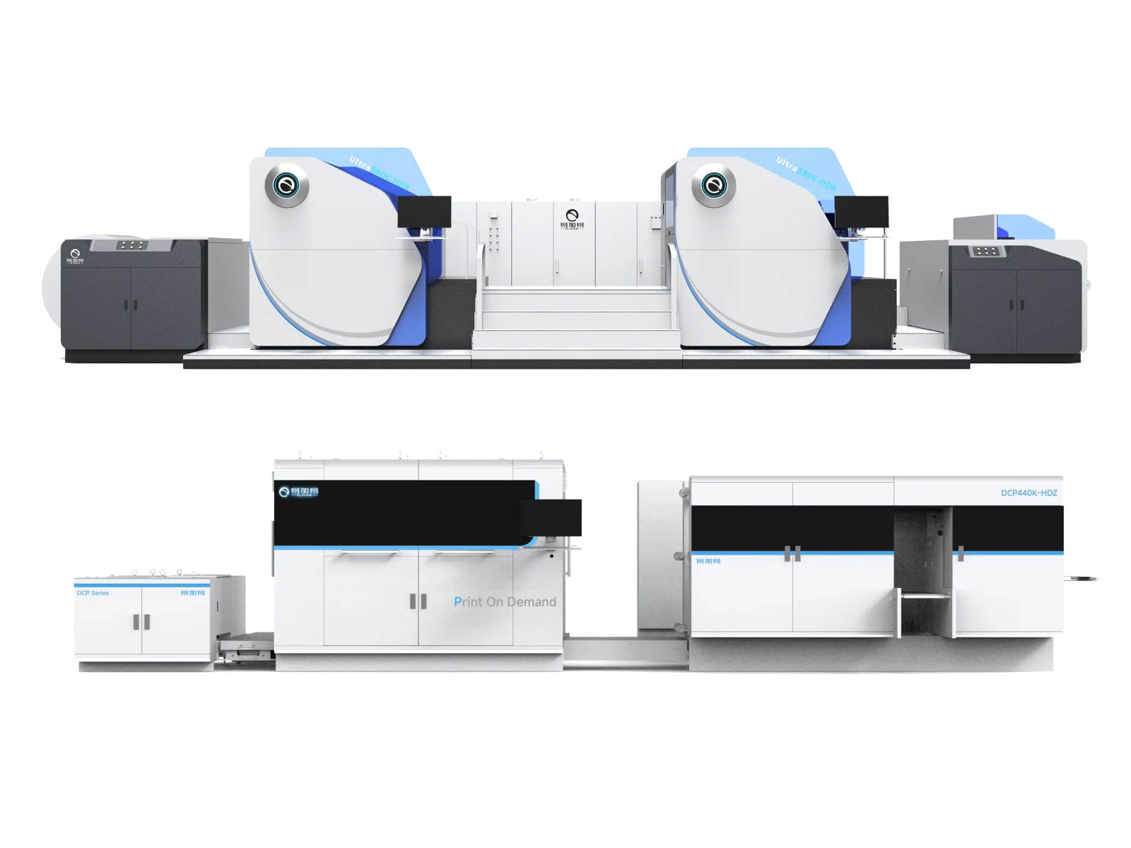 Industrial digital web inkjet printing press